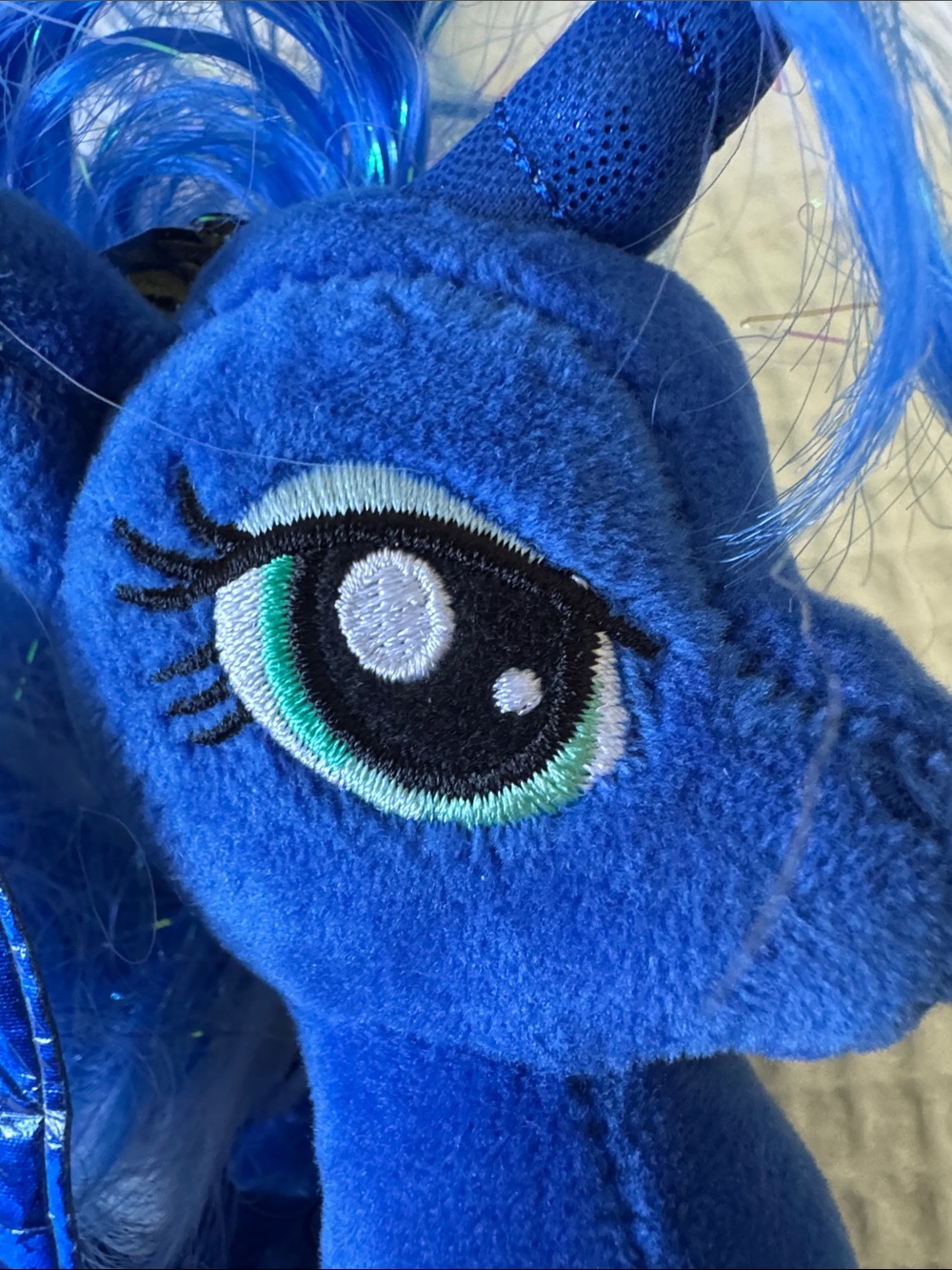 Ty Blue Princess Luna Plush with Shimmering Wings - Picture 8 of 11